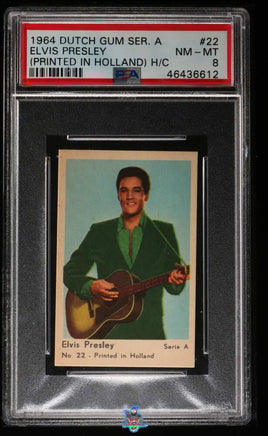 1964 Dutch Gum Elvis Presley Holland HC #22 PSA 8 46436612