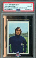 1971 Vanderhout Johan Cruyff Voetbalsterren Eredivisie #2 PSA 4 57200151