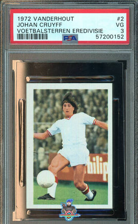 1972 Vanderhout Johan Cruyff Voetbalsterren Eredivisie #2 PSA 3 57200152