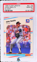 1988 John Smoltz PSA 10 Fleer Updt Glossy #U74