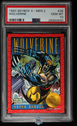 1993 Skybox X-Men 2 Wolverine #36 PS 10 28994930