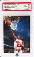 1993 Michael Jordan PSA 10 Topps Stadium Club Members Only #1