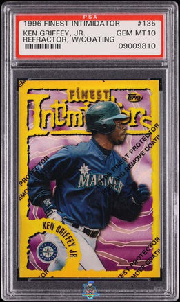 1996 Ken Griffey Jr. PSA 10 Topps Finest Intimidator Ref w/Coating #135