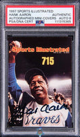 1997 Hank Aaron PSA Authentic 8 Sports Illustrated Autographed Mini Covers 62/250