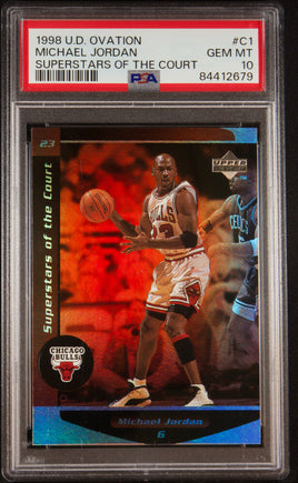 1998 Upper Deck Ovation Superstars Of The Court Michael Jordan #C1 PSA 10 84412679