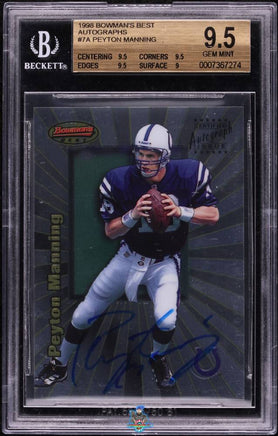 1998 Peyton Manning BGS 9.5 10 Bowmans Best Rookie Auto #7A