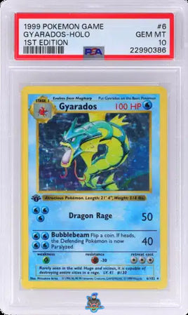 1999 Pokemon 1st Edition Holo Gyarados #6 PSA 10 22990386