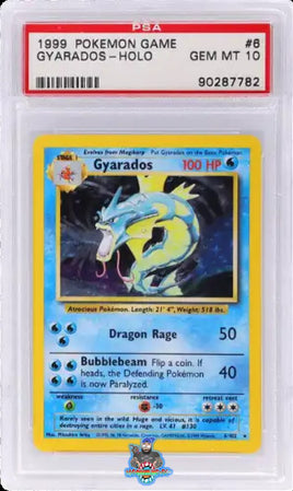 1999 Pokemon Base Set Holo Gyarados #6 PSA 10 90287782