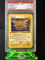 1999 Pokemon Fossil Zapdos 1st Edition #30 PSA 10 20008409