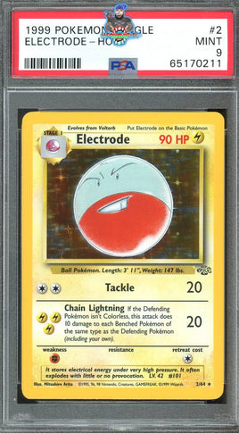 1999 Pokemon Jungle Electrode-Holo #2 PSA 9 65170211