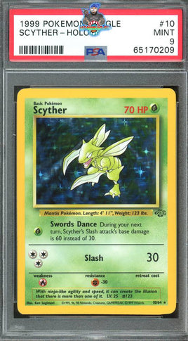 1999 Pokemon Jungle Scyther-Holo #10 PSA 9 65170209
