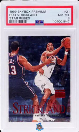 1999 Rod Strickland PSA 8 Skybox Premium Star Rubies #21