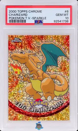 2000 Topps Chrome Pokemon Pokemon Tv Sparkle Charizard #6 PSA 10 92541738