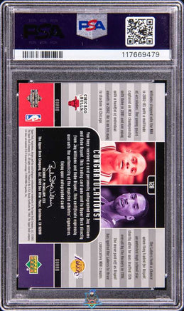 2002 Kobe Bryant Jayson Williams PSA 8 UD Inspirations Dual Signed Card 43/275