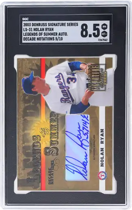 2003 Nolan Ryan SGC 8.5 Donruss Auto Legends #LS31 /10