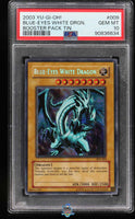 2003 Yu Gi Oh Blue Eyes White Dragon Booster Pack Tin #009 PSA 10