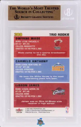 2003 James Anthony Wade BGS 9.5 Fleer Tradition Rookie Trio #300