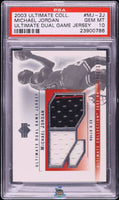 2003 Michael Jordan PSA 10 UD Ult Coll Ultimate Dual Game Jersey #MJ2J 50/100