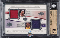 2004 UD Exquisite Collection Dual LeBron James Kobe Bryant PATCH 7 of 10 #JB BGS 9.5