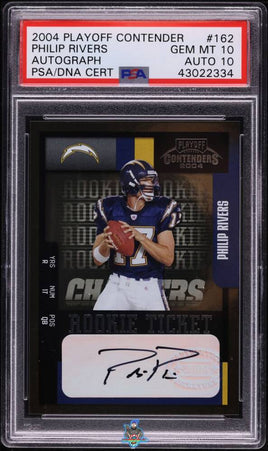 2004 Playoff Contenders Philip Rivers Autograph #162 PSA 10 10