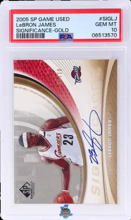 2004 SP Game Used Significance Gold LeBron James #SIGLA /10 PSA 10 POP 1