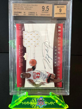 2004 Michael Jordan BGS 9.5 9 U.D. Trilogy Auto Auto Swatches #SSMJ /25