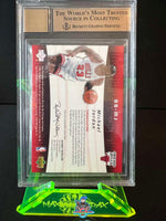 2004 Michael Jordan BGS 9.5 9 U.D. Trilogy Auto Auto Swatches #SSMJ /25