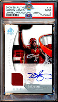 2005 SP Authentic LeBron James Limited Warm-Ups Auto #14 77 of 100 PSA 9 70400862