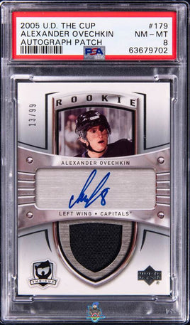 2005 Alexander Ovechkin PSA 8 U.D. The Cup Rookie Auto Patch #179 13/99