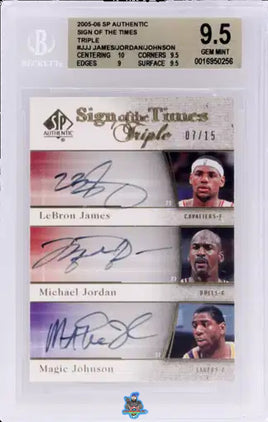 2005 James Jordan Johnson BGS 9.5 SP Authentic Sign of the Times Trpl Auto 7/15