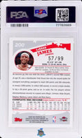 2005 LeBron James PSA 9 Topps Gold #200 57/99