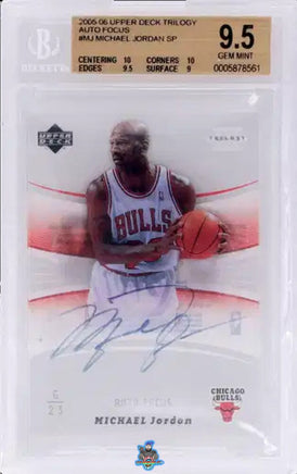 2005 Michael Jordan BGS 9.5 9 UD Trilogy Auto Focus On Card Auto #AFMJ