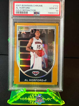 2007 Al Horford PSA 10 Bowman Chrome Gold Refractor #112