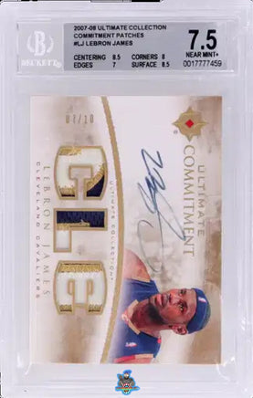 2007 LeBron James BGS 7.5 UD Ult Coll Ultimate Commitment Patch Auto #UCLJ 7/10