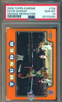 2008 Kevin Durant PSA 10 Topps Chrome Orange Refractor #156 /499