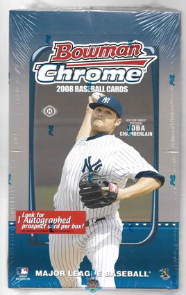 2008 Bowman Chrome Baseball Hobby Box - Factory Sealed