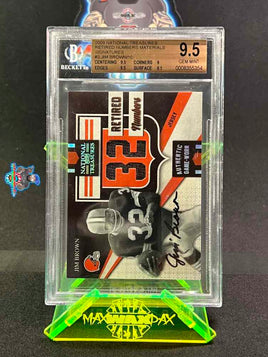 2009 Jim Brown BGS 9.5 10 National Treasures Game Used Patch Auto #3 3/10