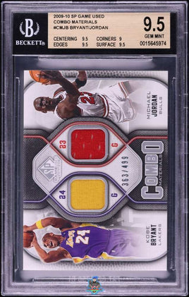 2009 Jordan Bryant BGS 9.5 SP Game Used Combo Materials #CMJB 363/499