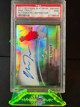 2010 Bowman Platinum Mike Trout Auto Refractor #BPA-MT PSA 9 21186545