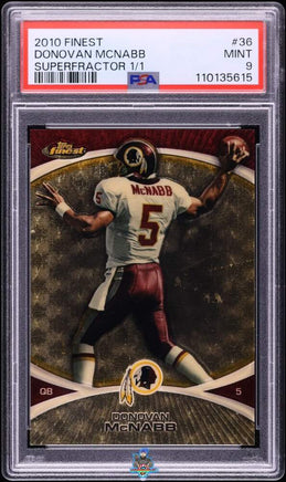 2010 Donovan McNabb PSA 9 Topps Finest Superfractor #36 1/1