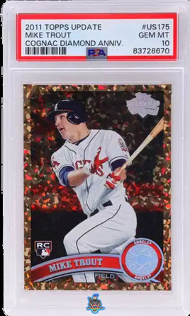 2011 Mike Trout PSA 10 Topps Update Cognac Diamond Anniversary #US175