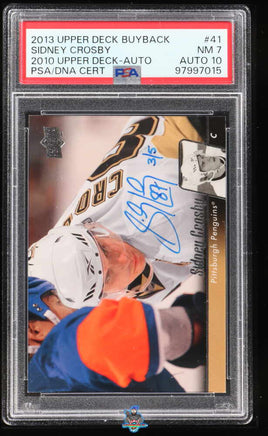2013 Sidney Crosby PSA 7 10 U.D. Buy Back On Card Auto #41 3/5