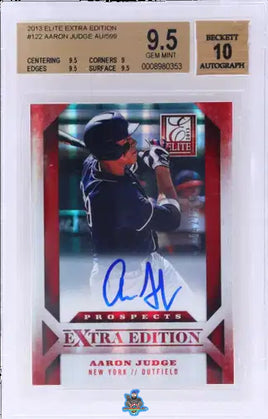 2013 Aaron Judge BGS 9.5 10 Elite Extra Edition Prospect Auto #122 542/599