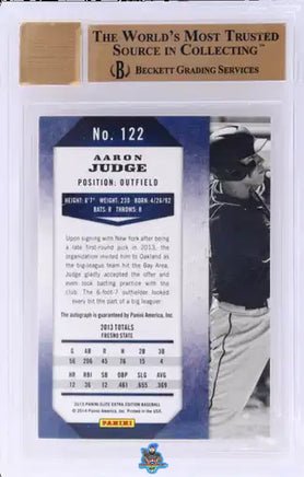 2013 Aaron Judge BGS 9.5 10 Elite Extra Edition Prospect Auto #122 542/599