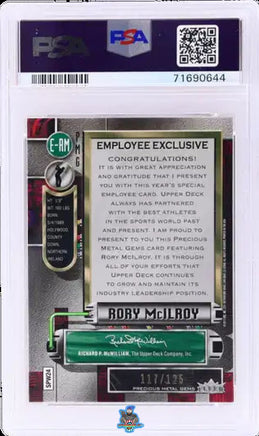 2013 Rory Mcilroy PSA 9 UD Emp Exc Precious Metal Purple #ERM 117/125
