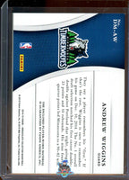 2014 Panini Immaculate Andrew Wiggins Rookie Dual Materials #DM-AW 16 of 99 UG