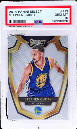 2014 Panini Select Premier Level Stephen Curry #113 PSA 10 56990320