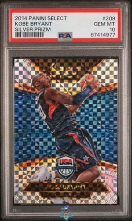 2014 Kobe Bryant PSA 10 Select Silver Prizm #209