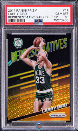 2014 Larry Bird PSA 10 Prizm Representatives Gold Prizm #17 5/10