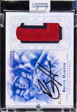 2015 Bryce Harper Raw Topps Dynasty Autograph Game Used Patch #APBH3 /10